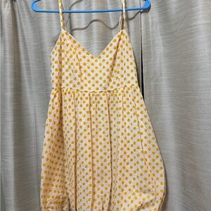 Yellow Floral Mini Dress